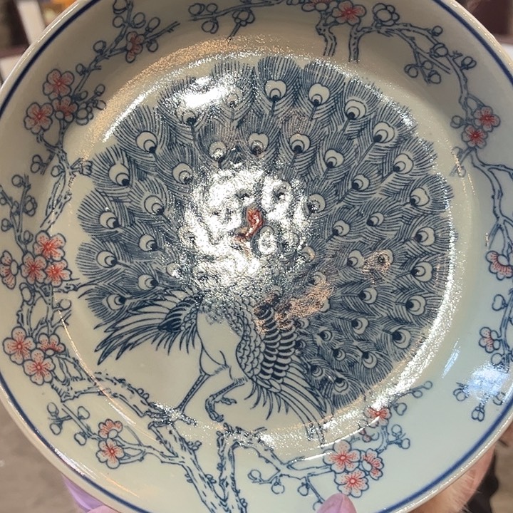 陶摆件景德镇嘛仓土盘子8寸