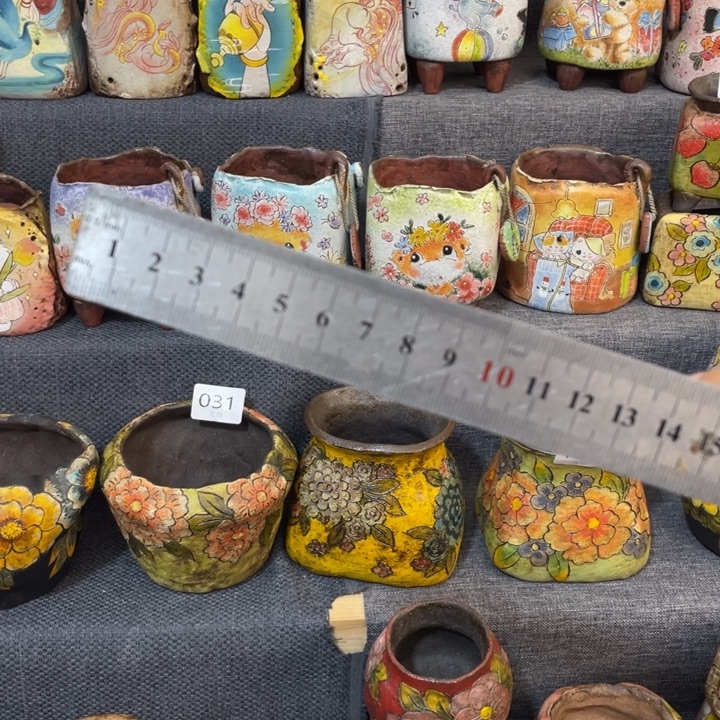 三金复古火烧多肉盆