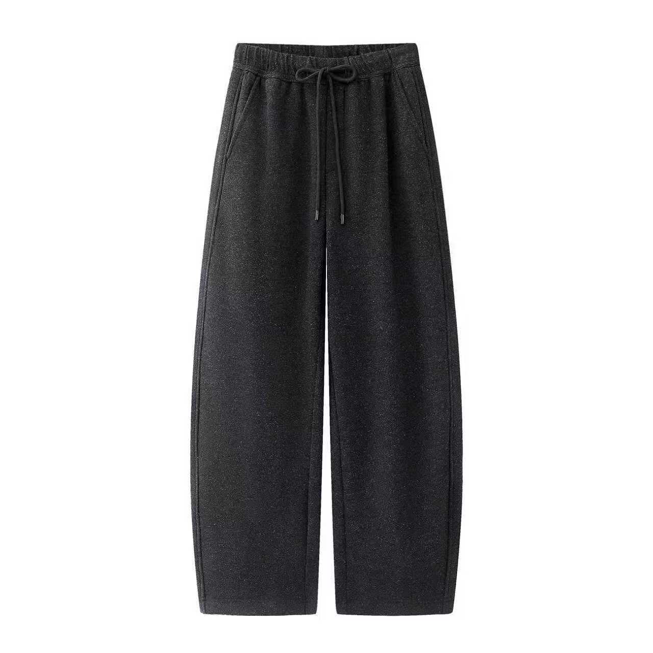 MM商场同款2025冬季新款高腰显瘦香蕉裤加绒加厚弯刀阔腿裤女4331