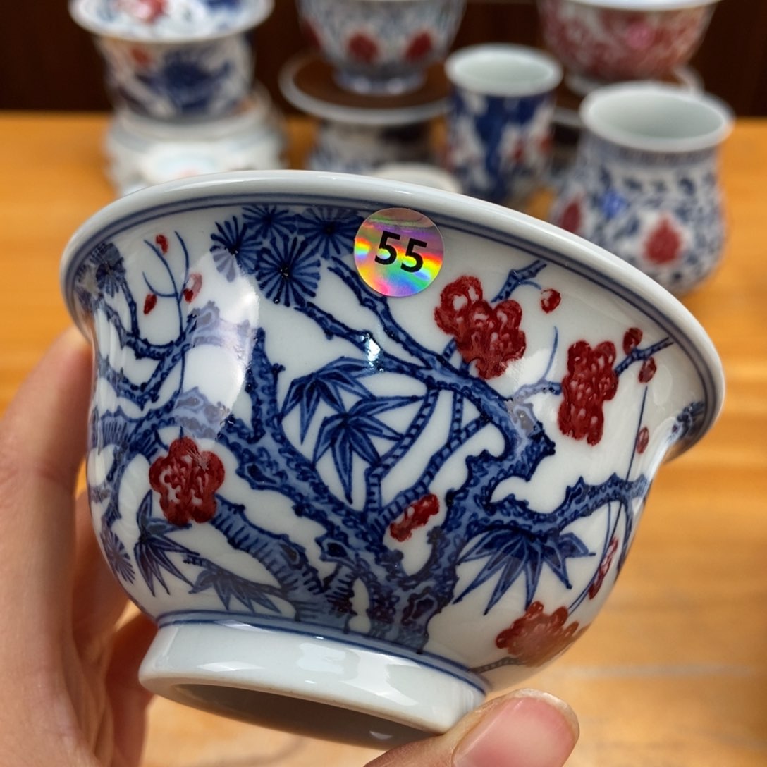 手绘现代茶具非古董哈***！