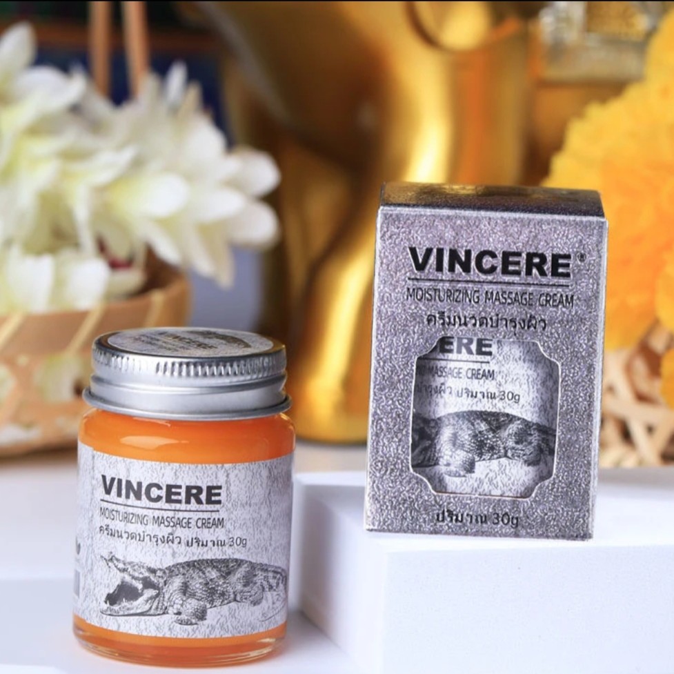 VINCERE泰国VINCERE鳄鱼膏润肤按摩膏原装进口男女士家用皮肤干裂