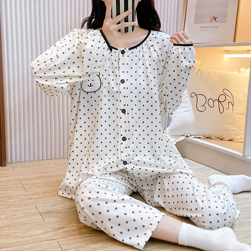 卡通睡衣少女2025年新款春秋冬季棉质长袖套装可爱家居服薄可外穿