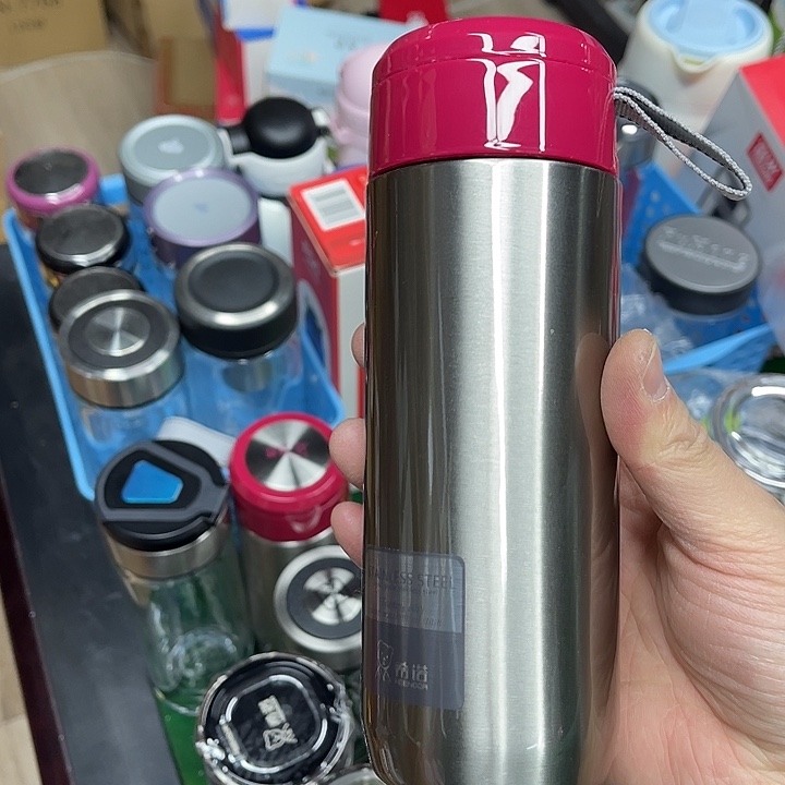 玻璃茶隔款希诺织带提绳杯