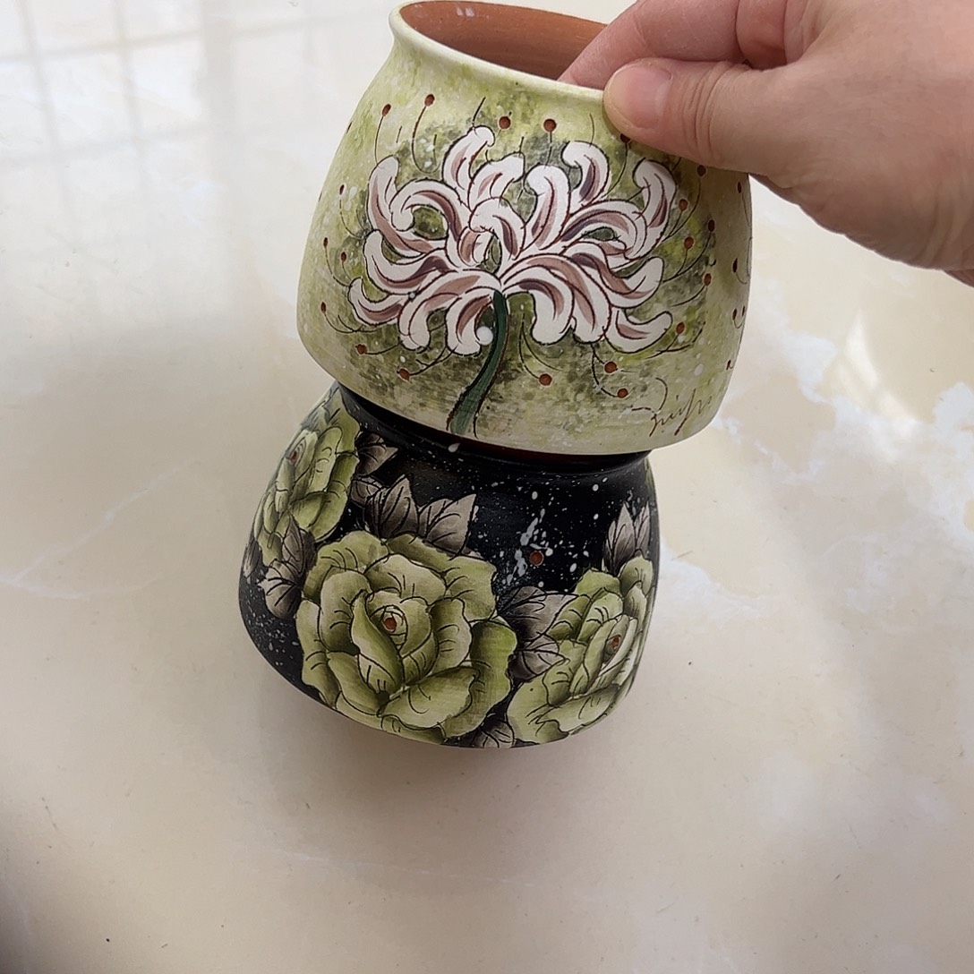 景德镇炫彩手绘口8.5高10