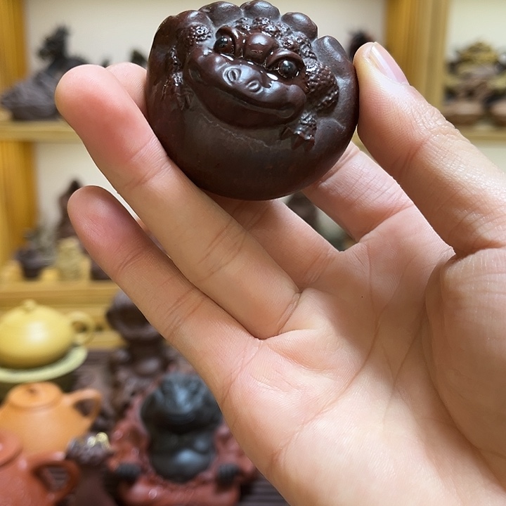 紫砂茶宠紫砂金蟾茶宠摆件