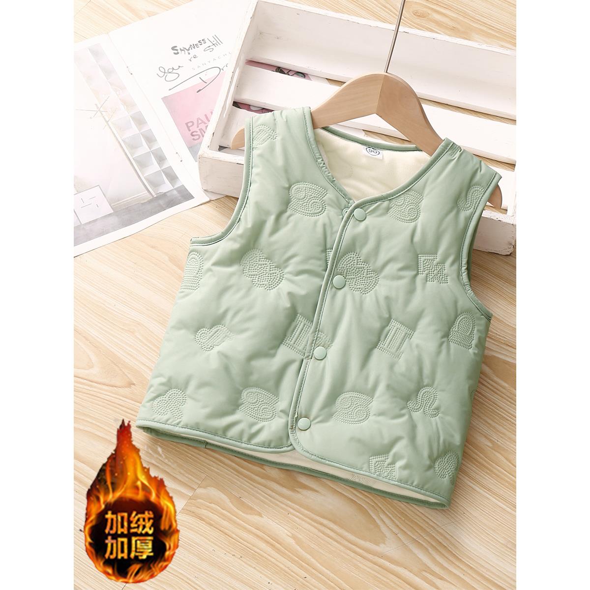 巴拉巴拉男孩女孩婴儿马甲秋冬季宝宝外穿小背心冬款儿童棉马夹小