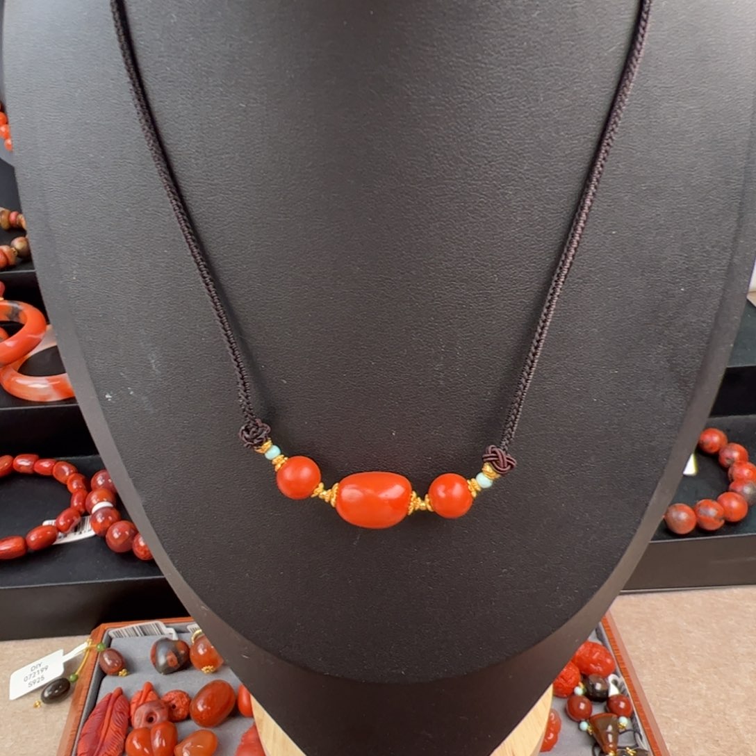 南红玛瑙未镶嵌（保山随型锁骨链9-12mm