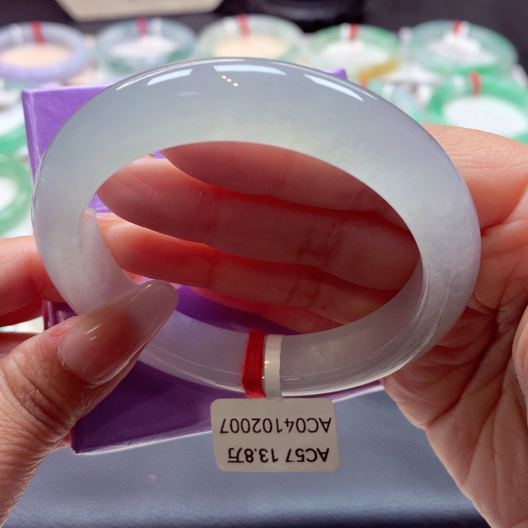 翡翠手镯未镶嵌正圈57（19号）89