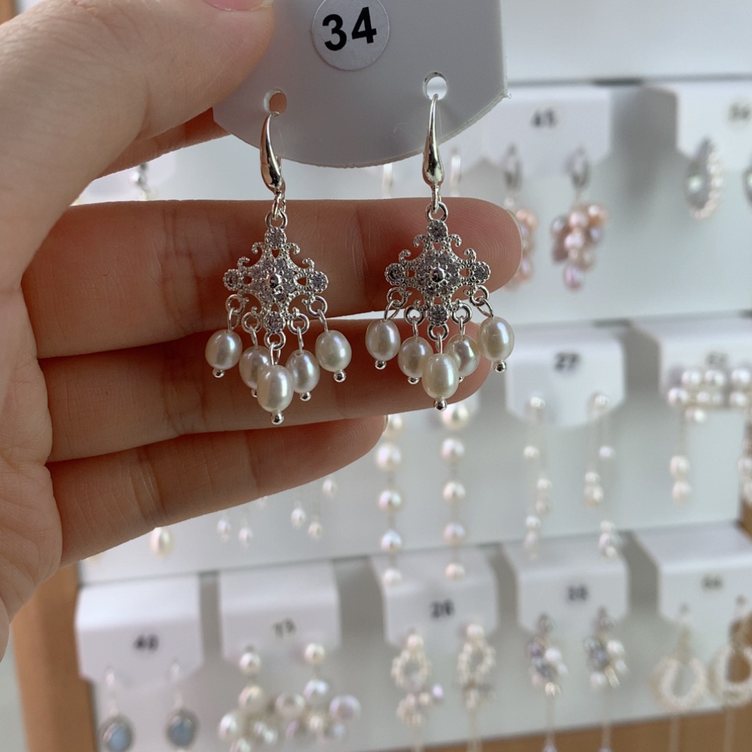 未镶嵌耳饰淡水珍珠