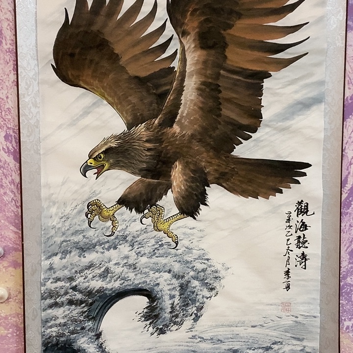 国画李勇中国画雄鹰作品