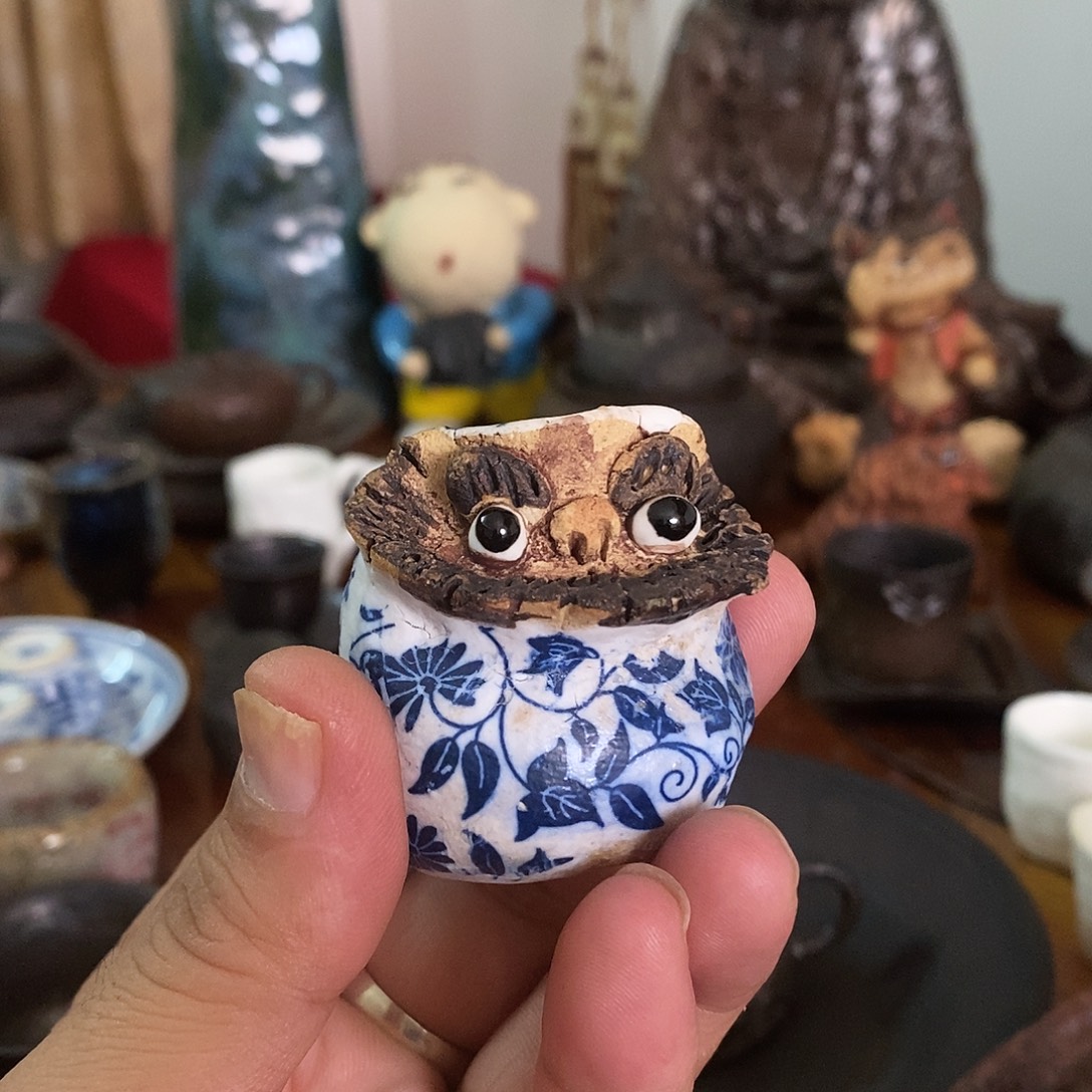 手工制作柴烧茶具