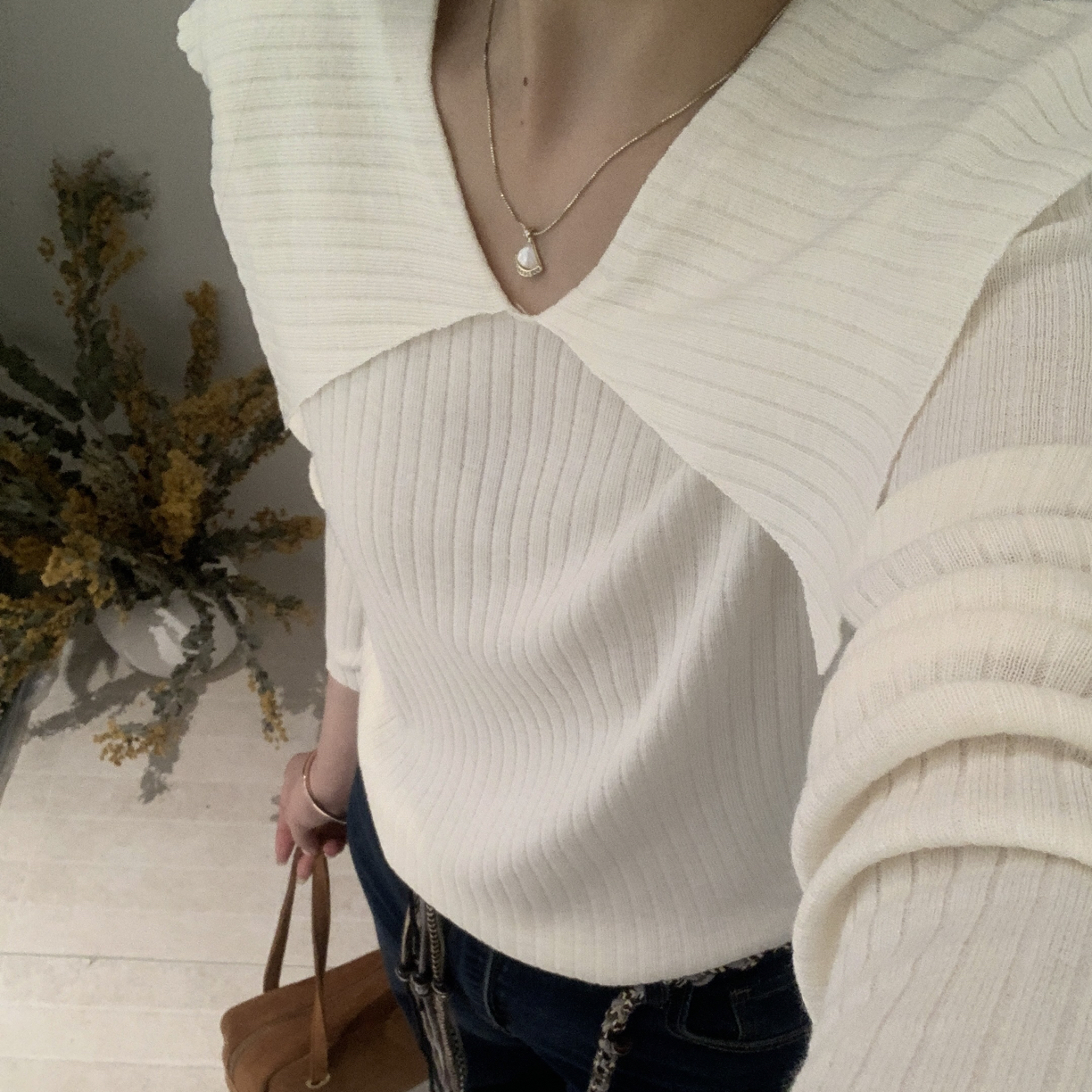 程程推荐 【661】档口直发新品推荐大翻领针织羊毛显瘦法式上衣