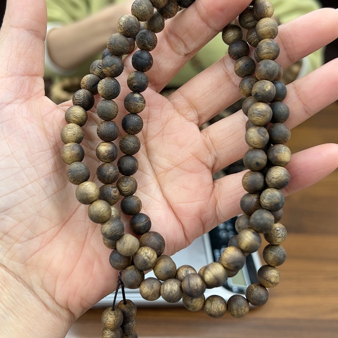 沉香沉香香囊海南沉香虫漏0.8圆珠多圈多样性发一20