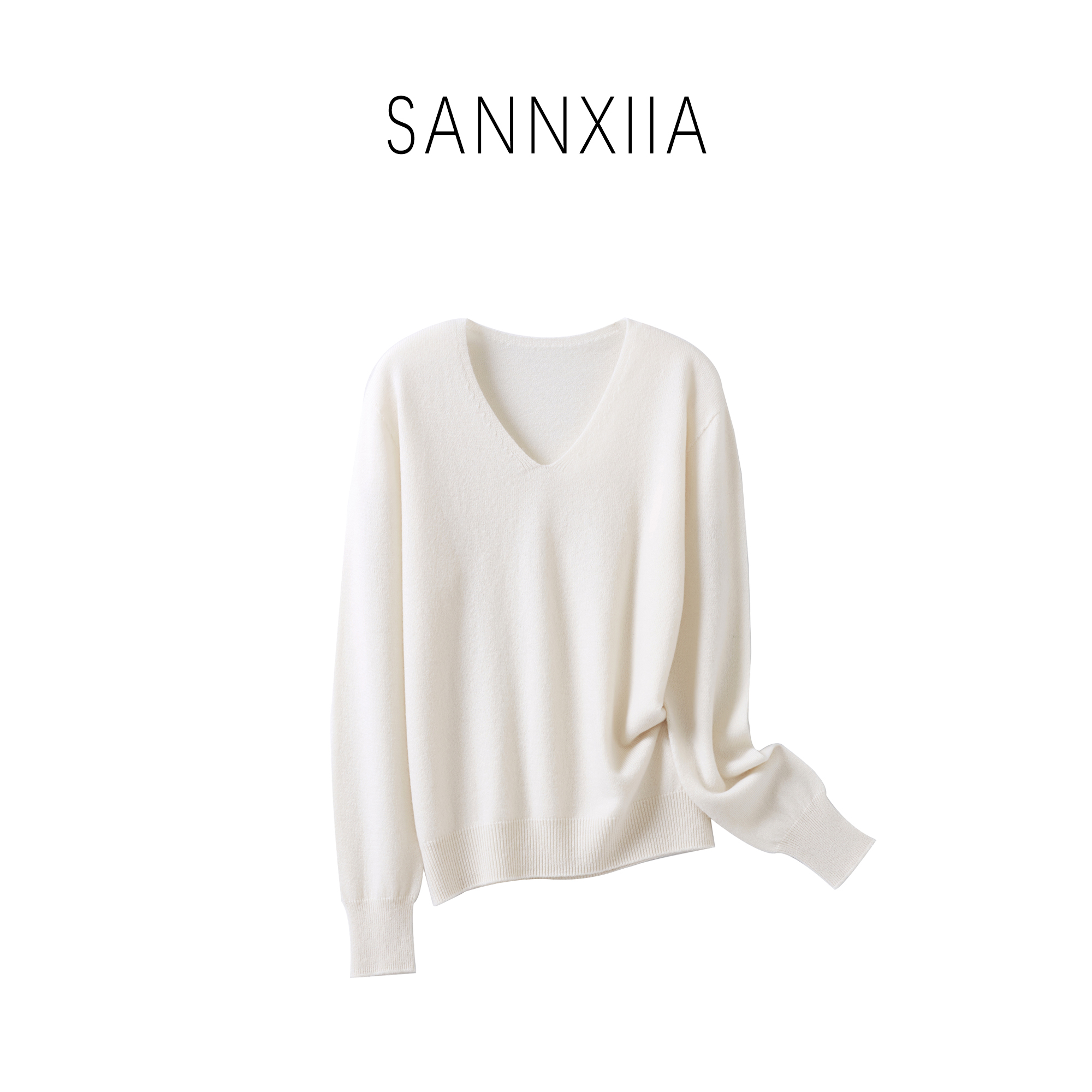 羊绒羊毛V领针织衫ZM8731