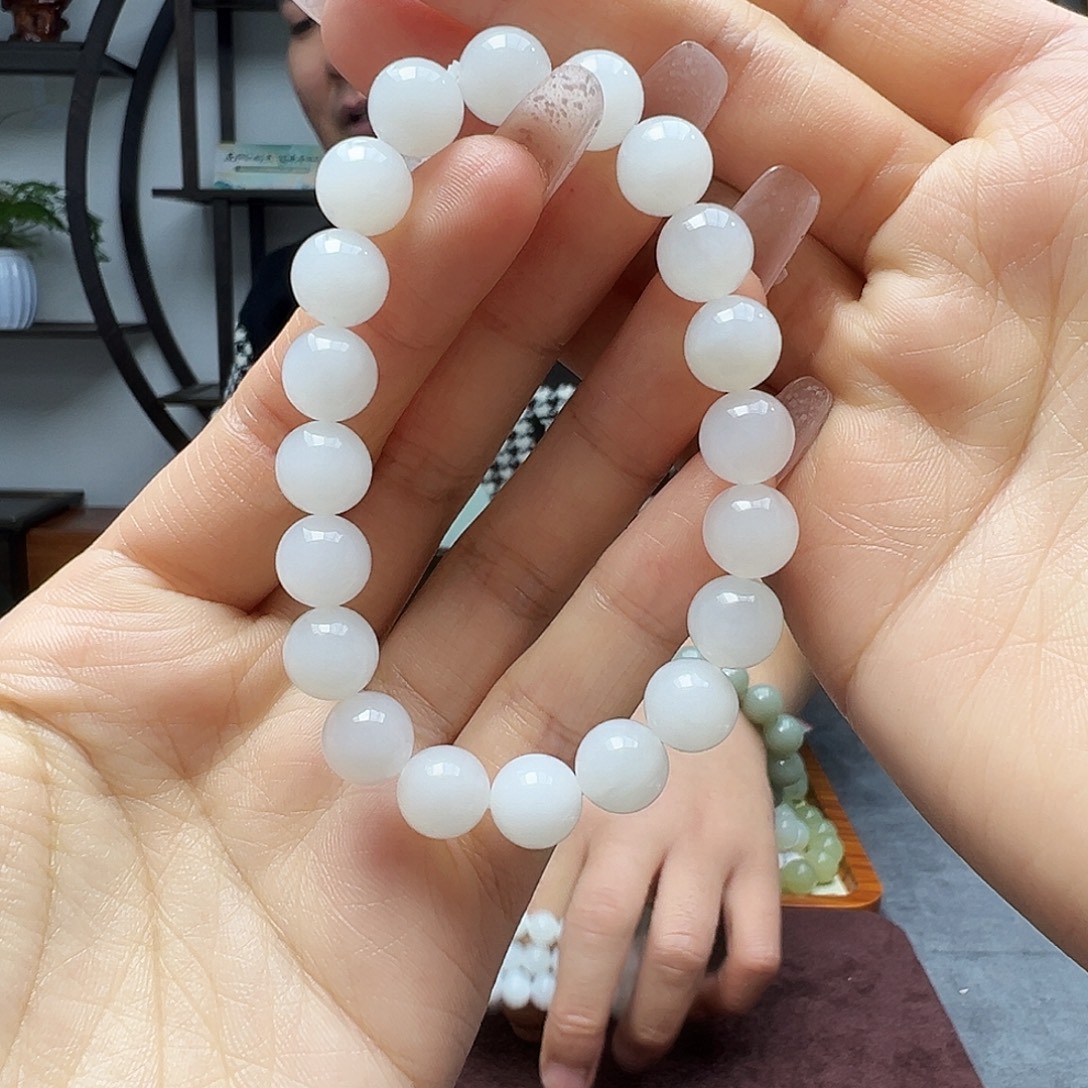 和田玉未镶嵌手链05于阗料