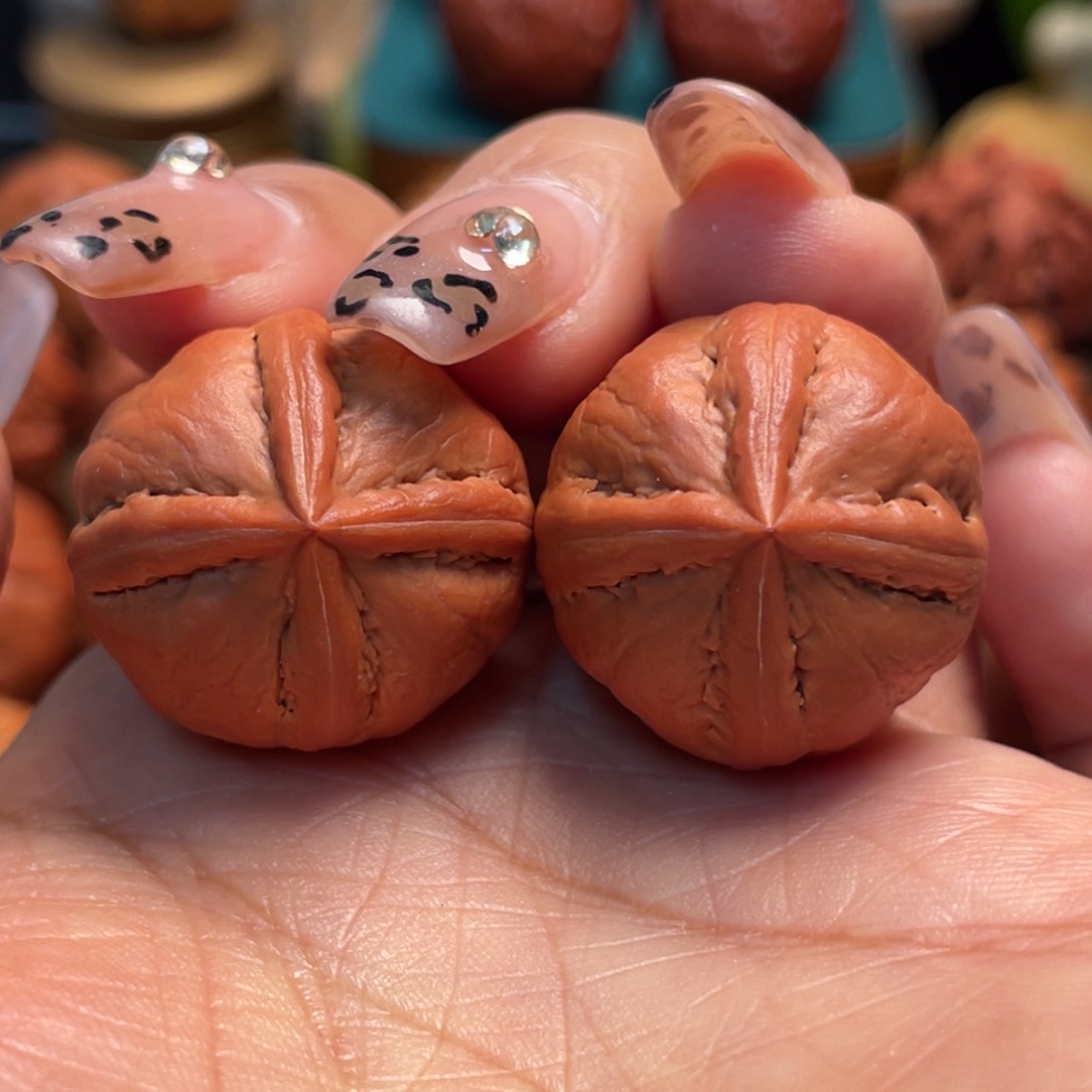 把件文玩核桃四棱