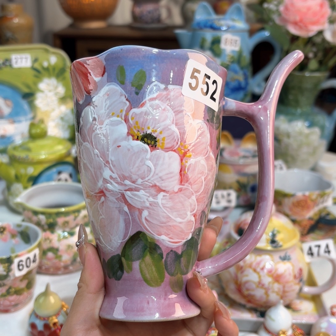 景德镇手绘高温釉下彩陶瓷茶具