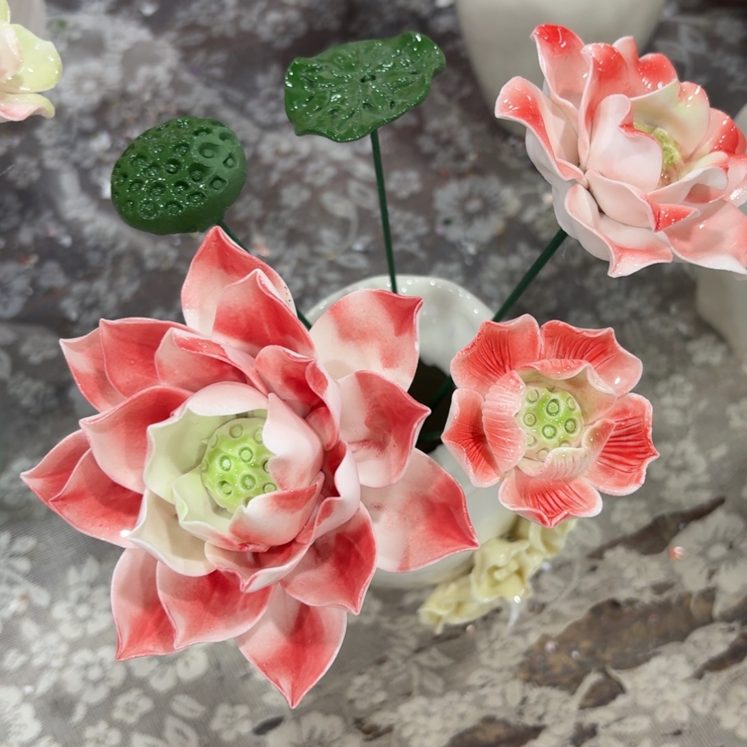 陶瓷花拍满20元发货，退款拉黑