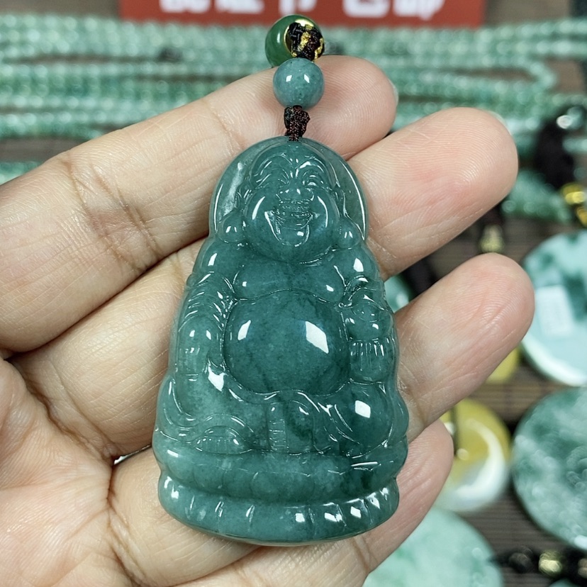 【闪购商品】翡翠颈饰未镶嵌玉吊坠翡翠玉座莲佛