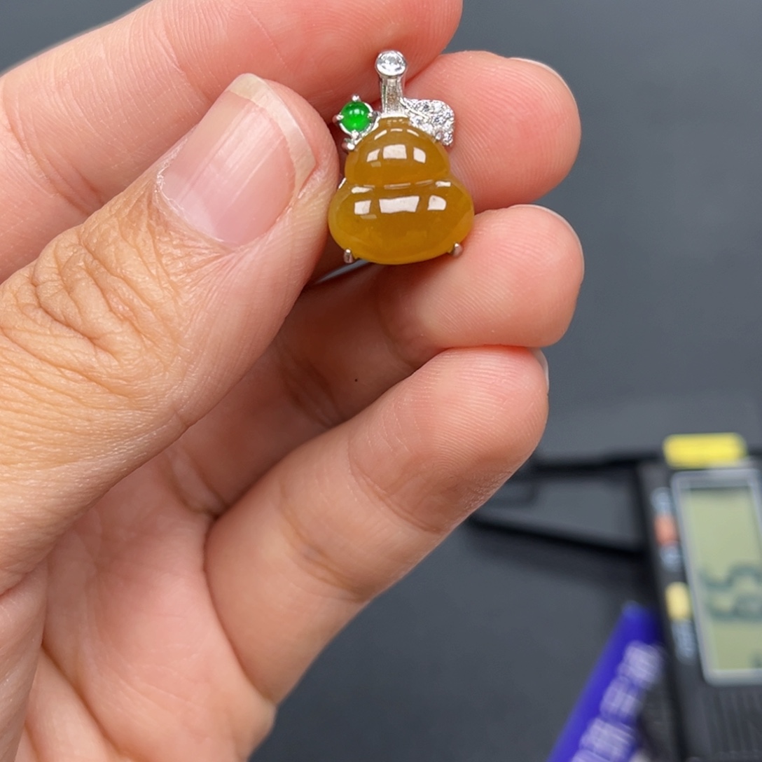 翡翠银S925镶嵌吊坠(不含链)