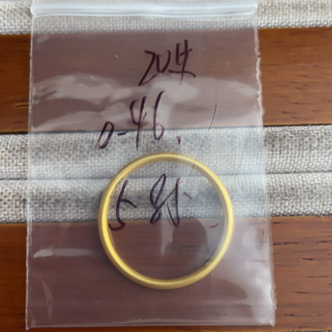 克重0.46 20号 古法素圈戒指 足金999