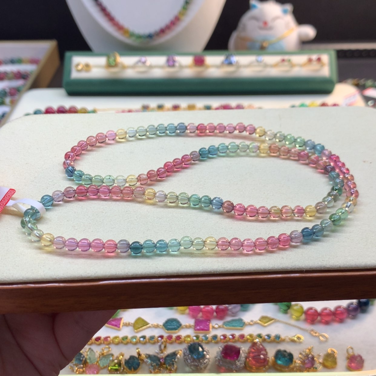 【闪购商品】碧玺手串未镶嵌碧玺人鱼荧光4.5mm