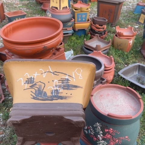 红陶紫砂花盆盆景盆栽瑕疵