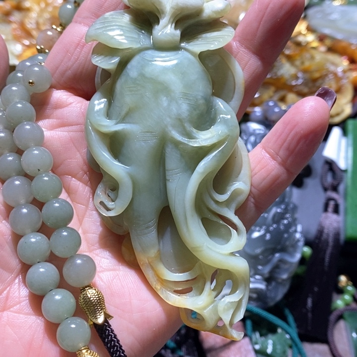 岫玉毛衣链未镶嵌