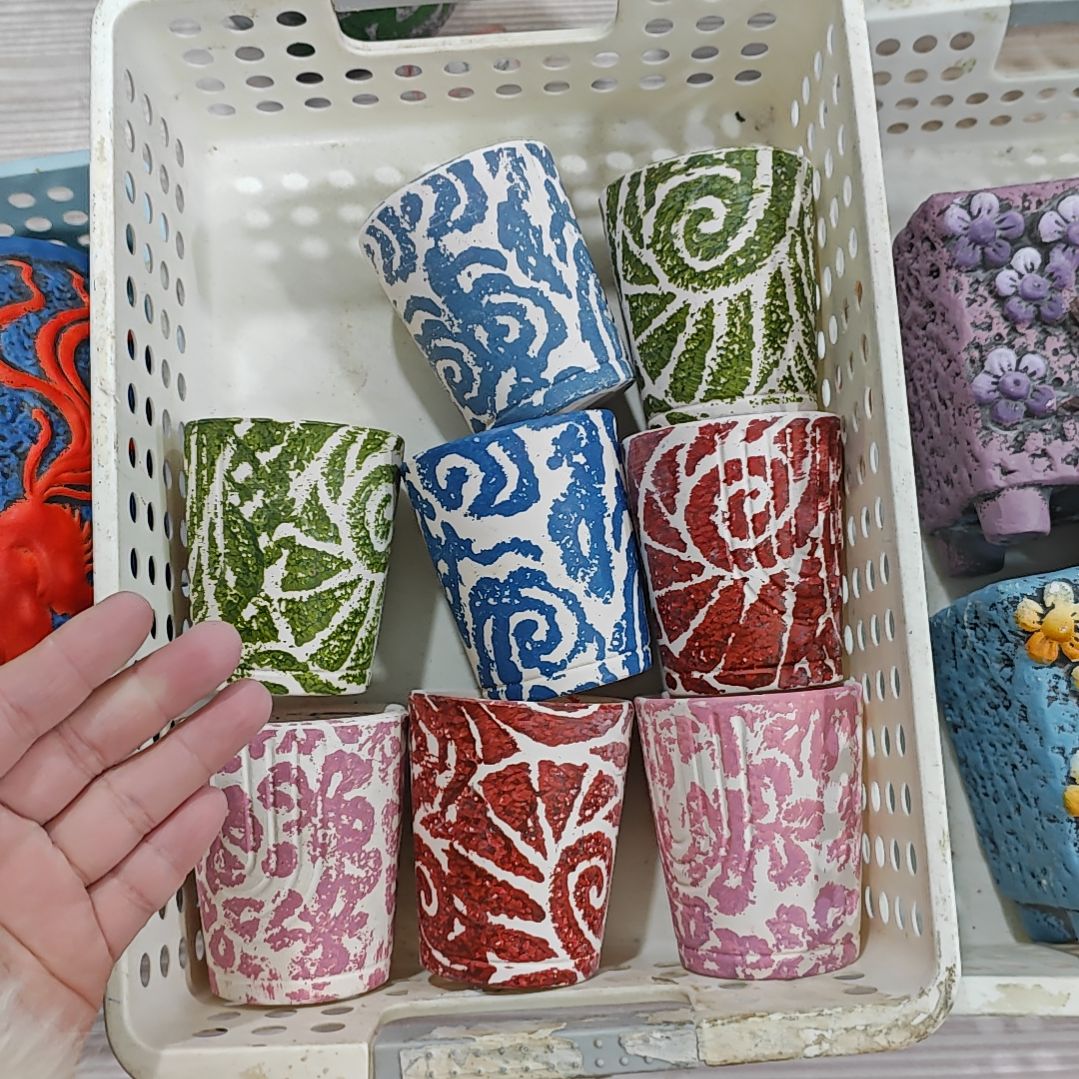 陶吸水透气的白陶花盆凑满12发货