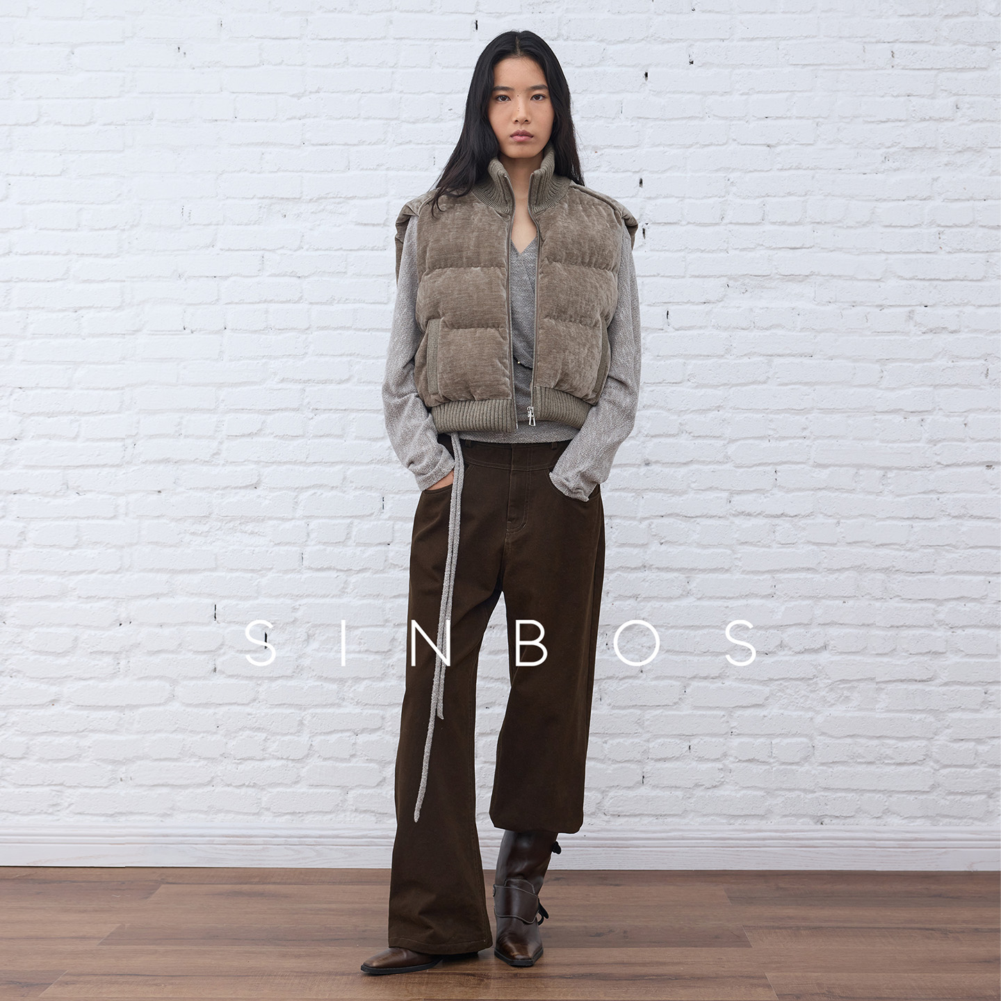 SINBOS轻暖都市 雪尼尔90%鸭绒懒人直身女士羽绒2025秋冬新款