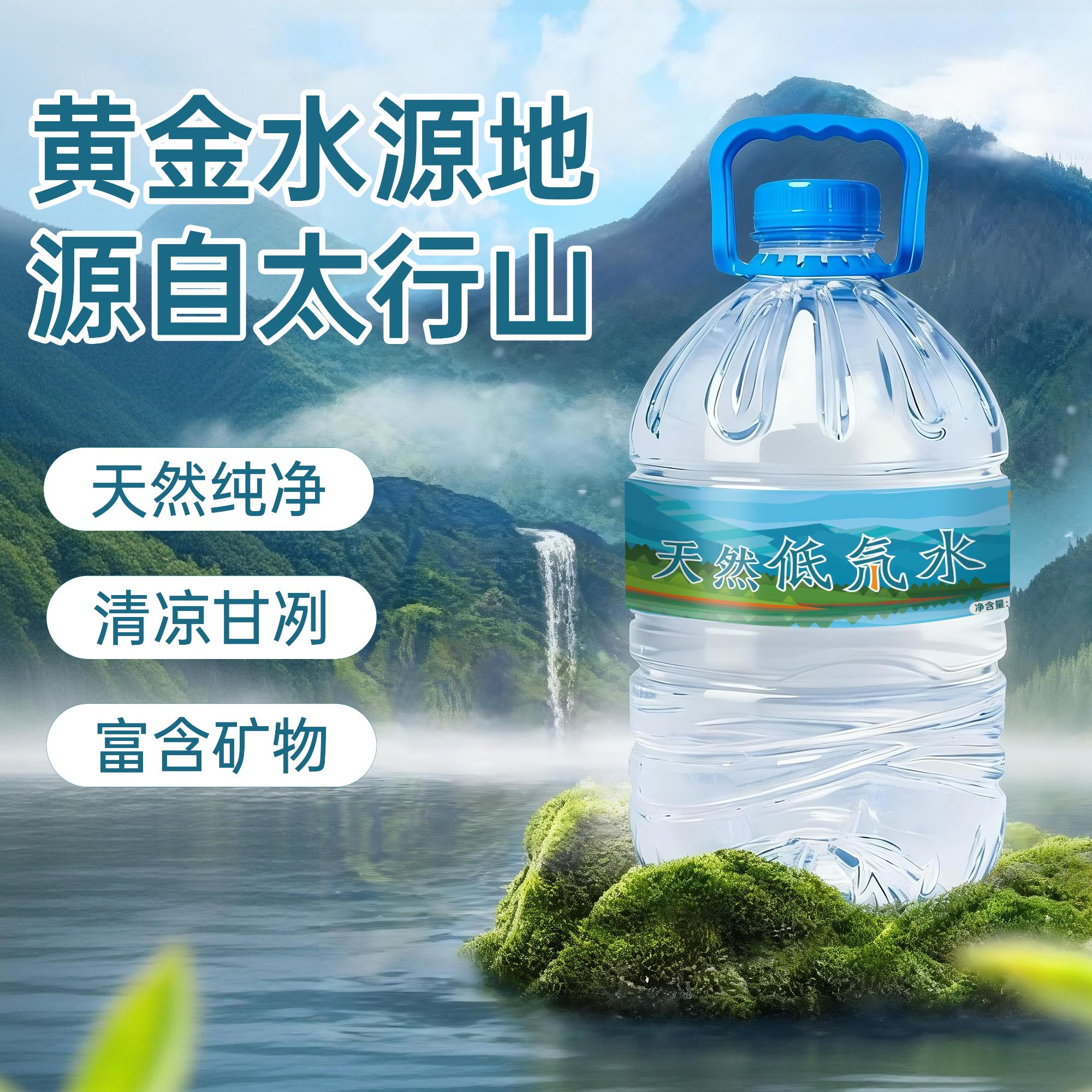 大桶天然低氘水饮用矿泉水泡茶专用家庭办公室适用