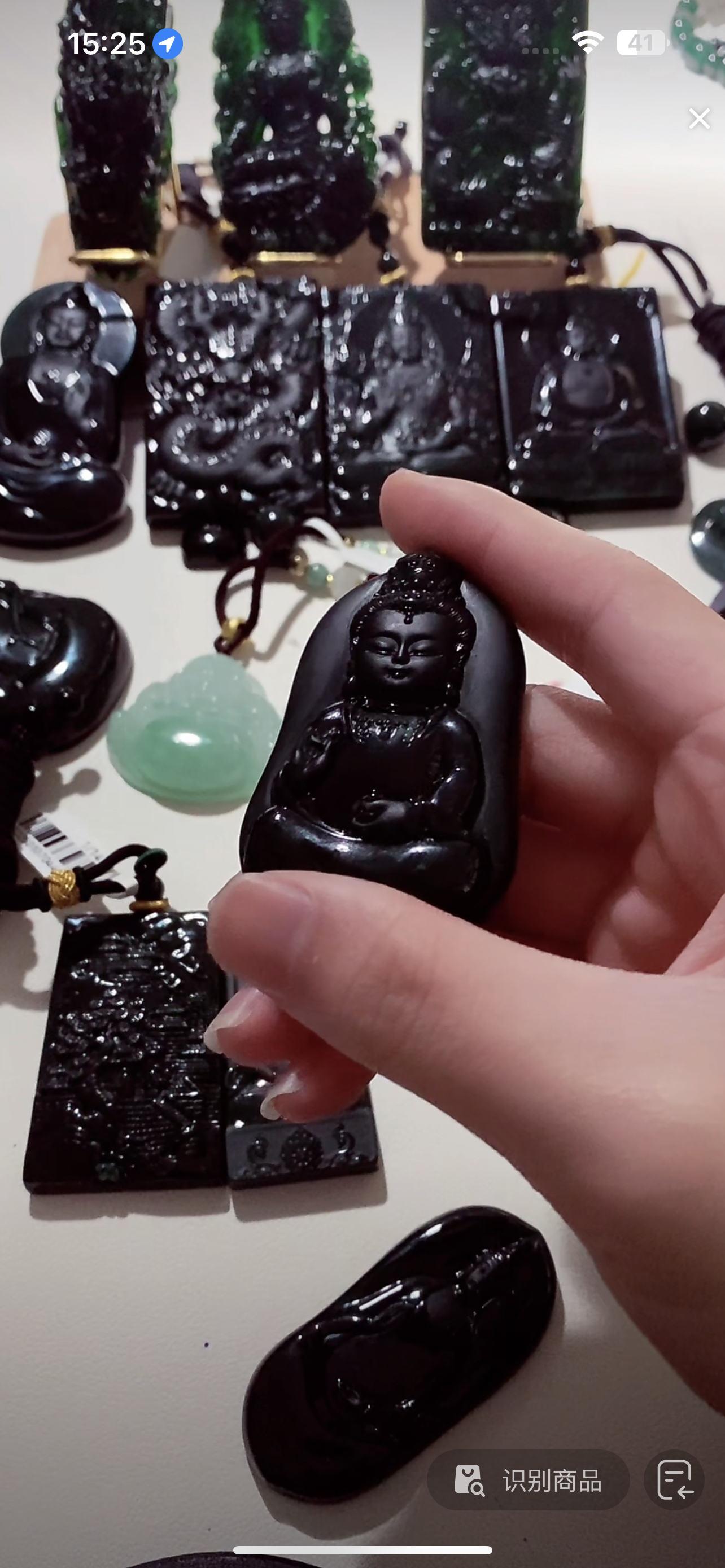 天然翡翠a货墨翠