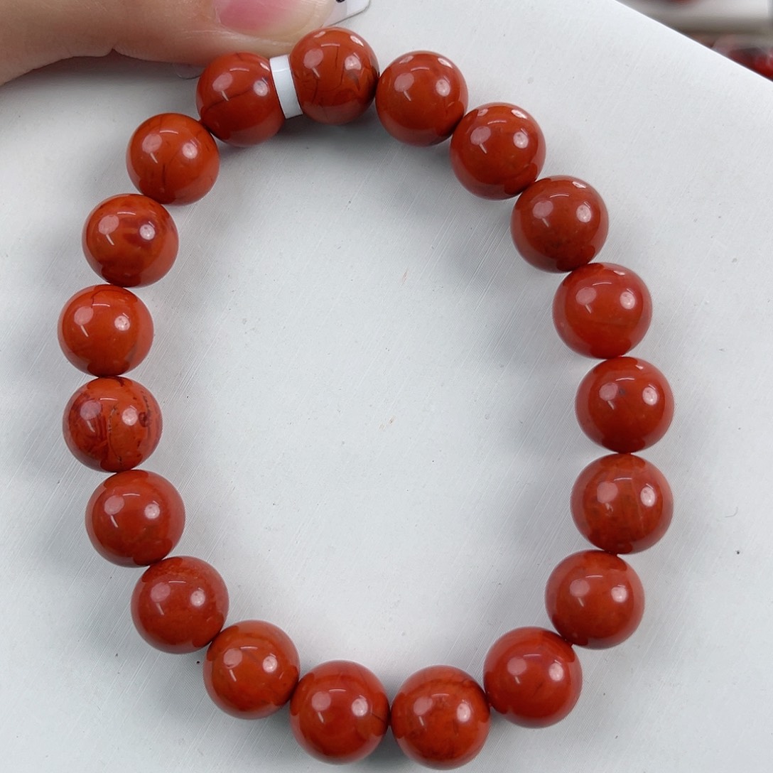 南红玛瑙未镶嵌瓦西柿子锦火焰单圈10mm