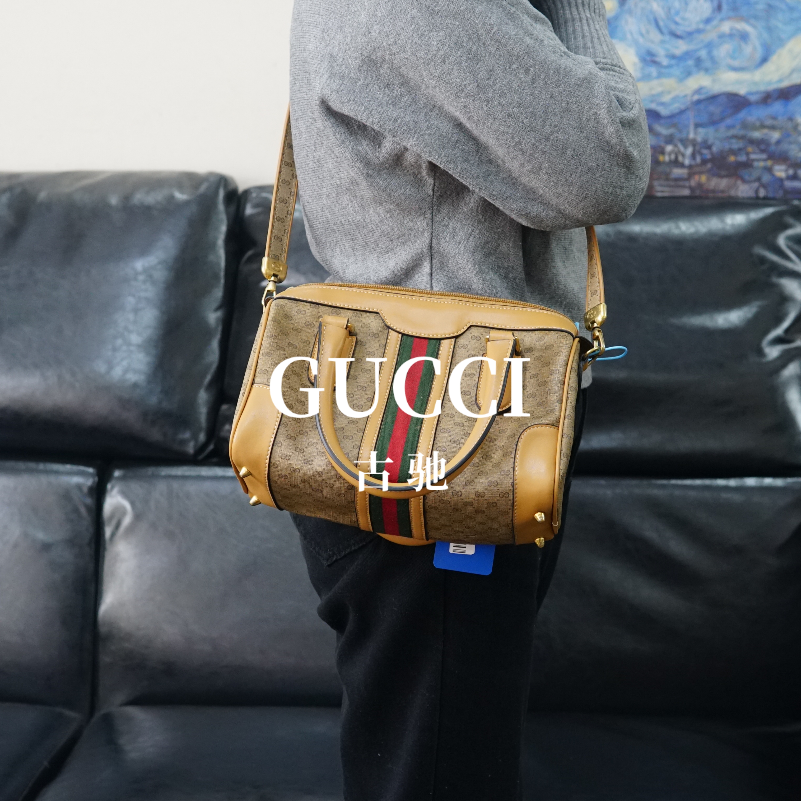 95新 GUCCI/古驰 老花枕头包/WJ12516357/6357