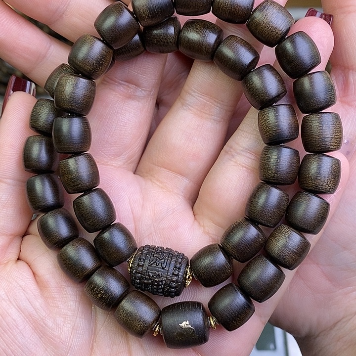 沉香手串雲*越南芽庄白棋楠玉化沉水