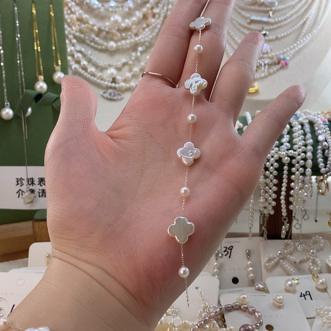 淡水珍珠手绳银S925镶嵌