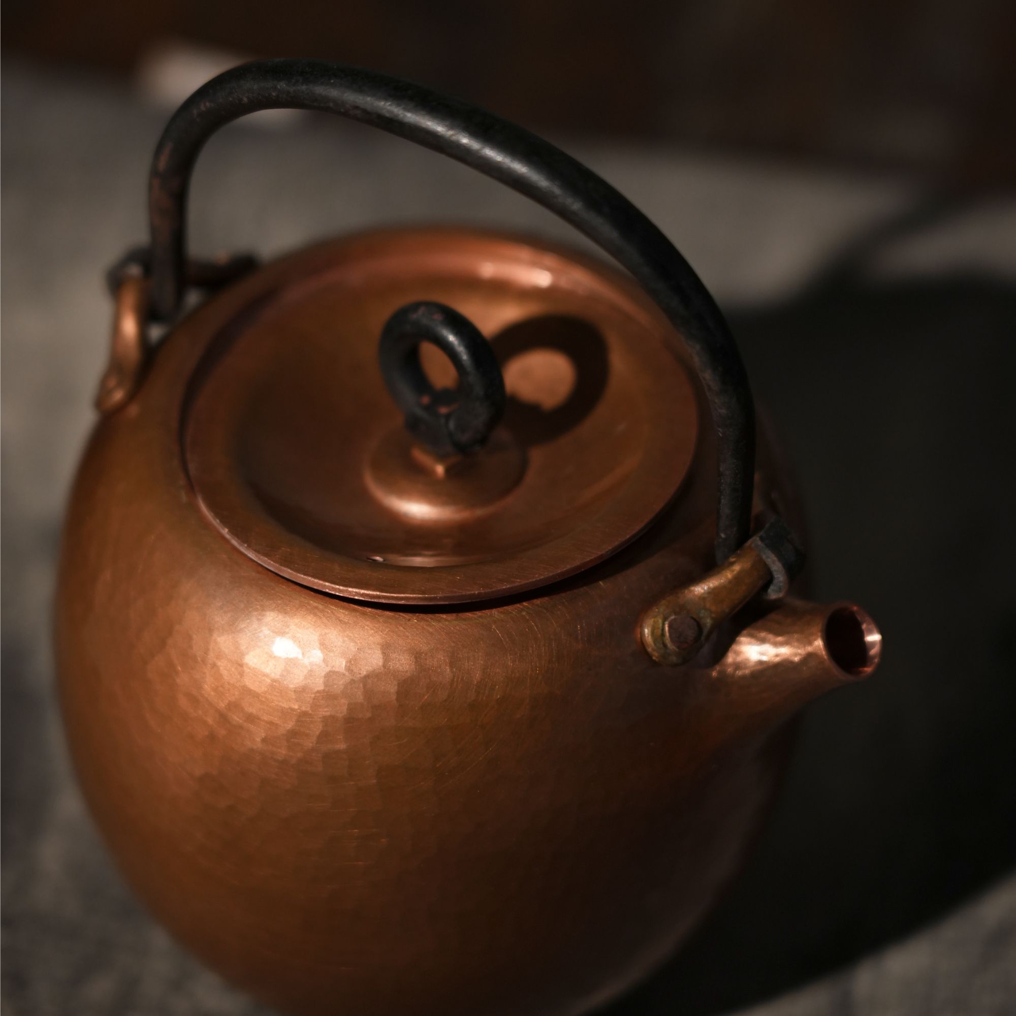 【铜拾社】纯紫铜纯手工提梁小枣壶泡茶壶容量400ml