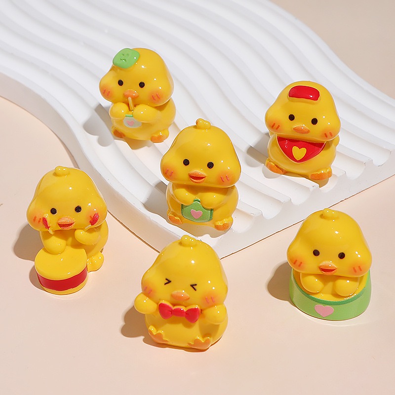 【九宫格】可爱小黄鸭 树脂摆件桌面装饰品