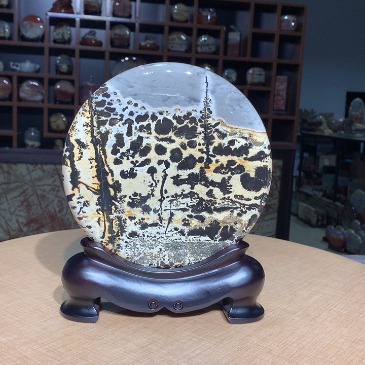 ，广西国画石摆件，收藏观赏