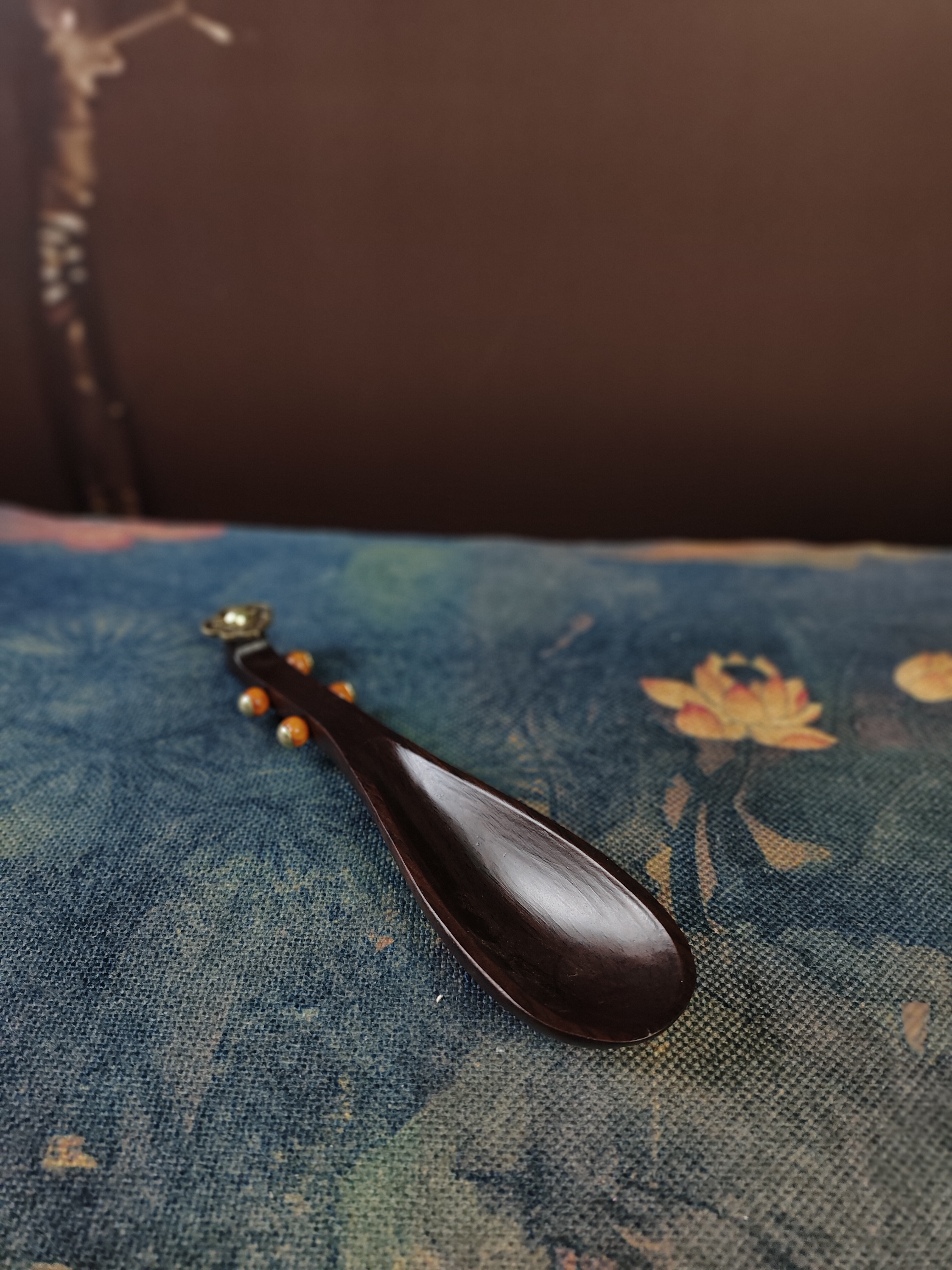 A279-黑檀琵琶茶勺YC