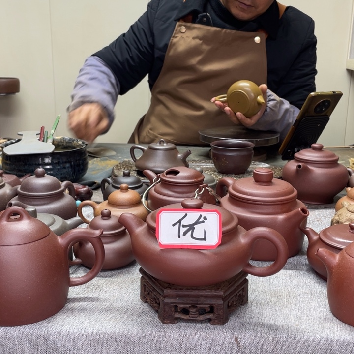 底槽青茶壶健***福明腹400c半手工制作