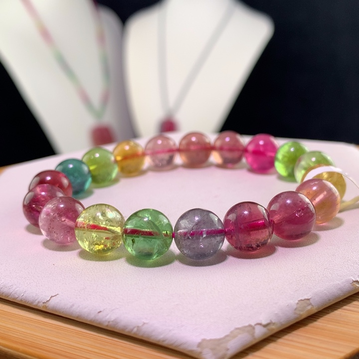 双色碧玺手链未镶嵌