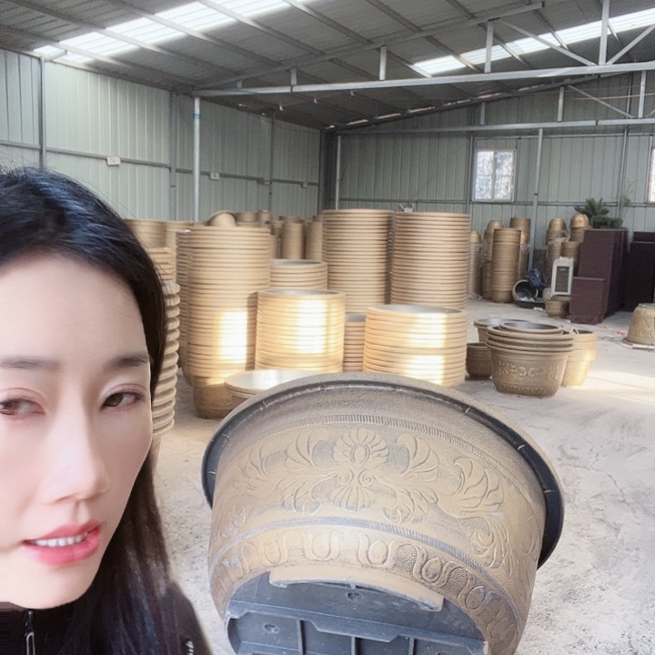 圆形100花盆2个有孔