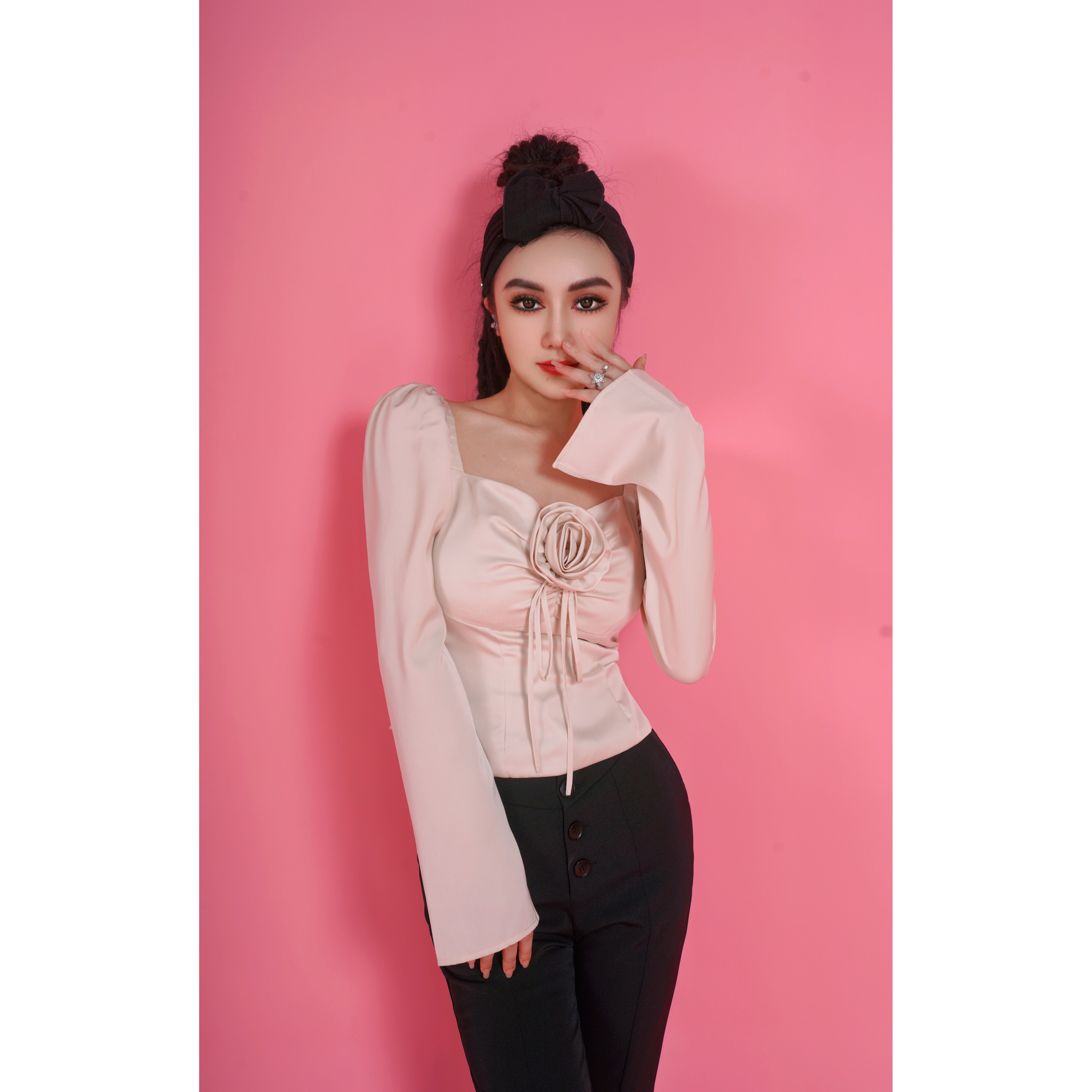 【星姐推荐】星原创高级定制【倾城之恋】设计师百搭轻奢名媛气质上衣