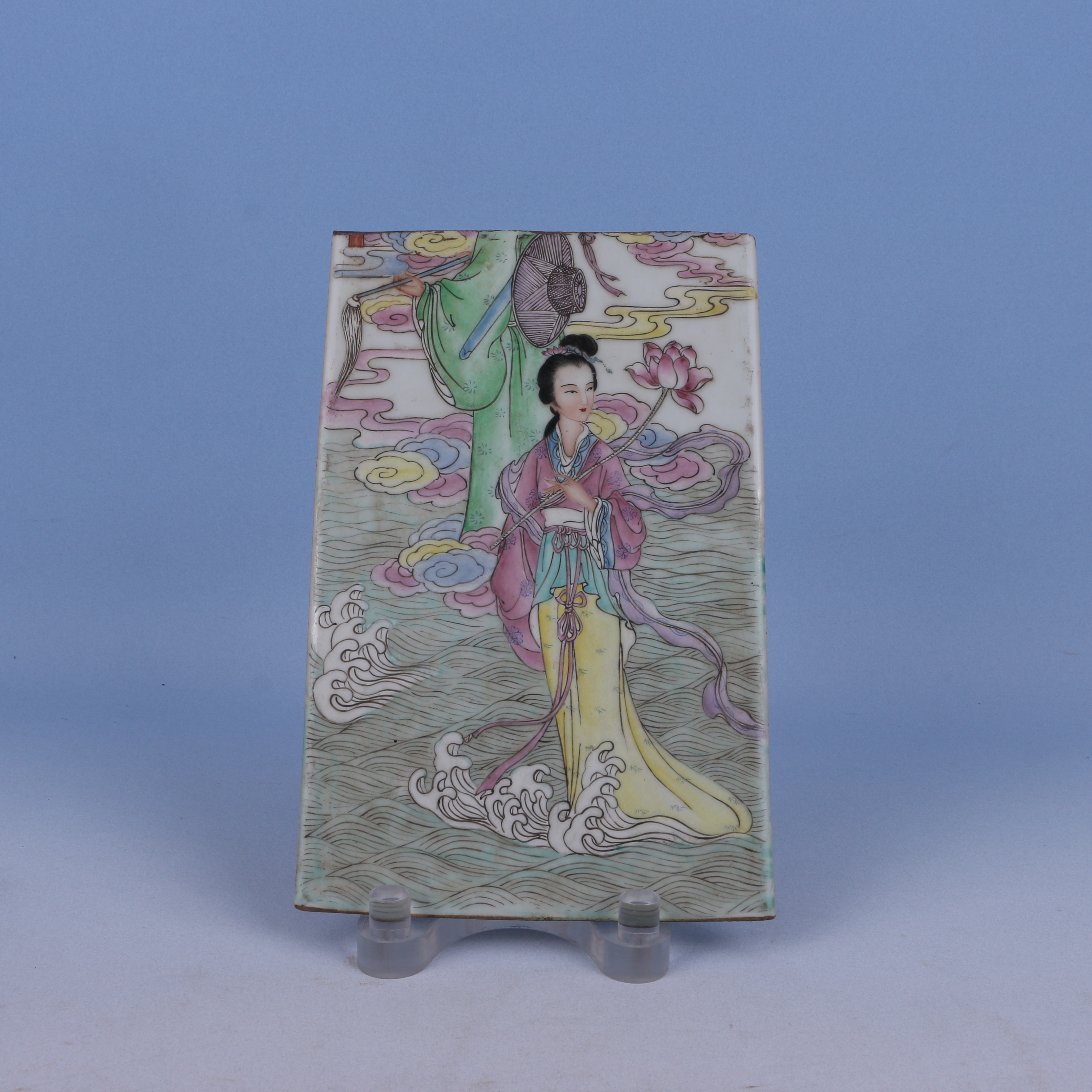 Lot28  晚清民国   细路粉彩八仙人物瓷板