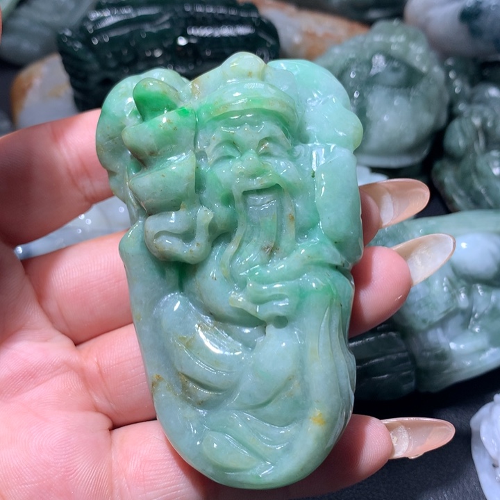 *****翡翠未镶嵌颈饰保真天然A货翡翠