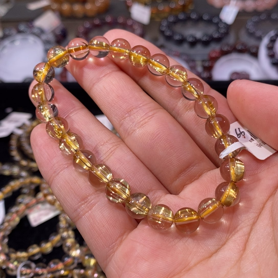 水晶手串未镶嵌那*了金钛晶7+