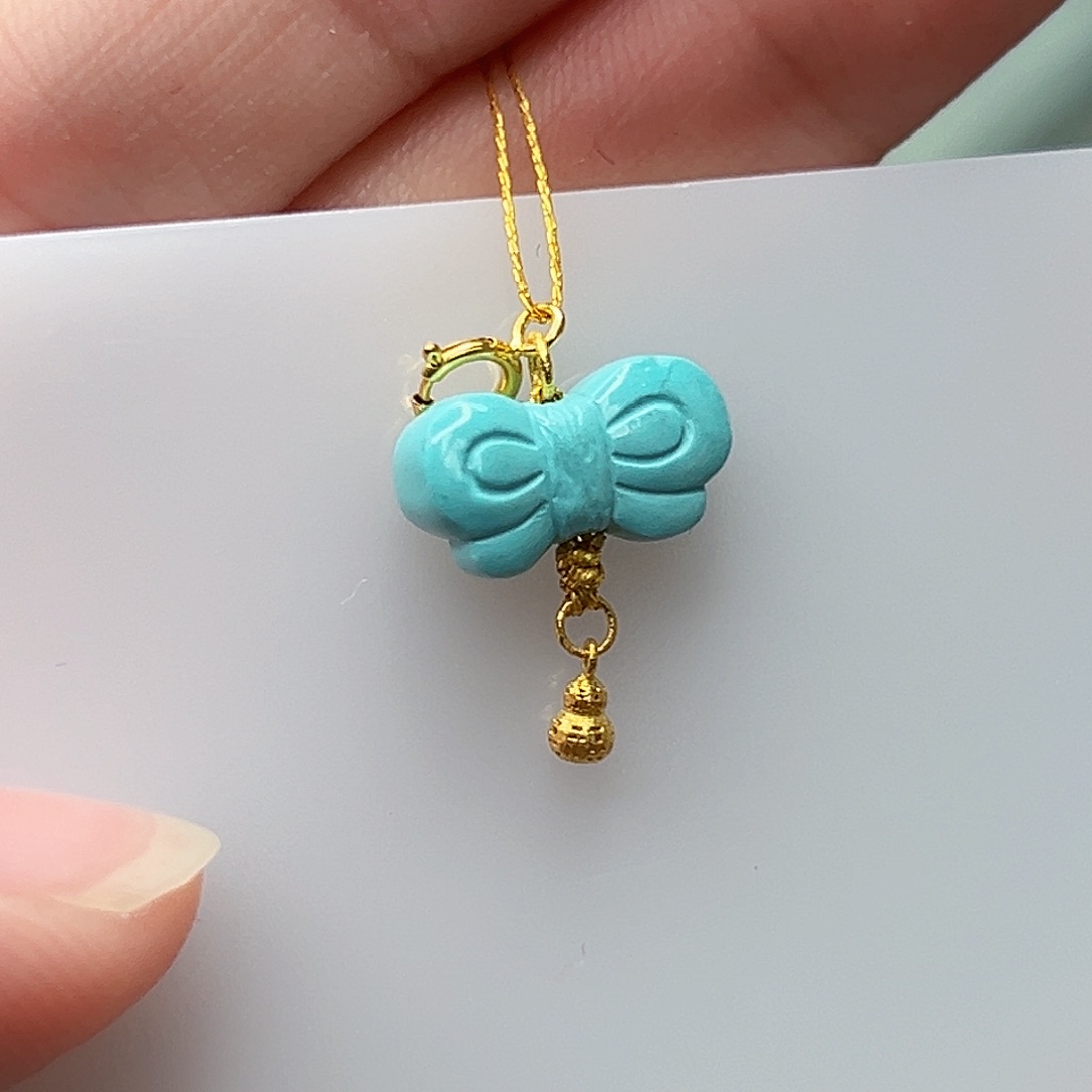 绿松石珠宝奇石18K金镶嵌