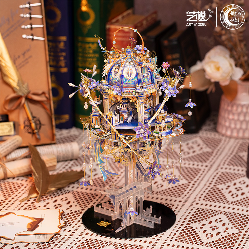 艺模罗密欧与朱丽叶八音乐盒3D立体拼图金属拼装模型diy手工礼物