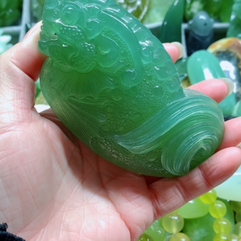 蛇纹石玉未镶嵌手把件